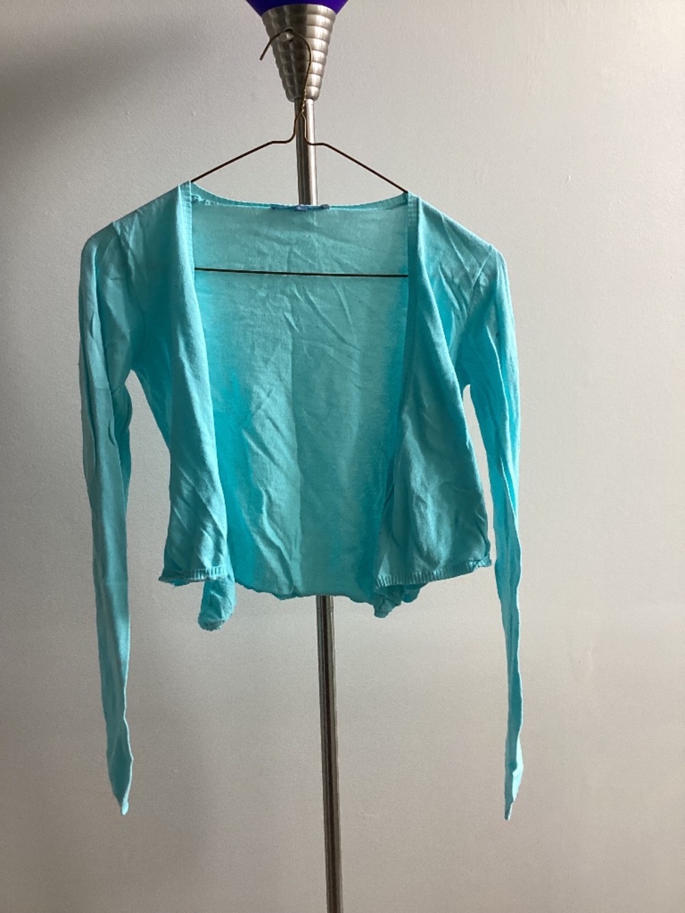 Tie front short cardigan